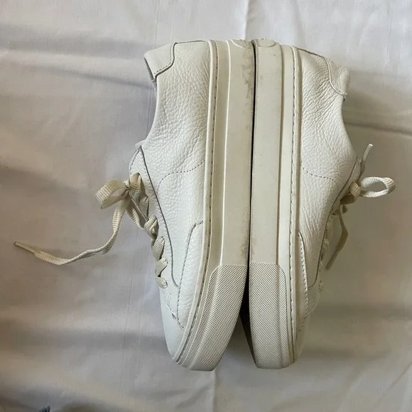 Soludos Ibiza Platform Leather Sneakers Size 8 Oasis White Casual Comfortable - Picture 14 of 14
